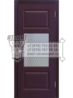 Доступные двери модель Ницца-6 ПО ПВХ (палисандр шоколад)