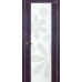 Доступные двери модель Cтиль1 ПВХ (венге) черный триплекс рис Орхидея