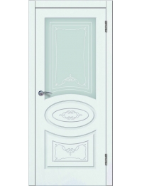 Доступные двери модель  Лидия-2 ПО ПВХ (шагрень белая)
