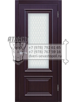 Доступные двери модель Ницца-5 ПО ПВХ (палисандр шоколад)