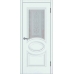 Доступные двери модель Патрисия-3+капитель12 ПО  ПВХ (шагрень белая)