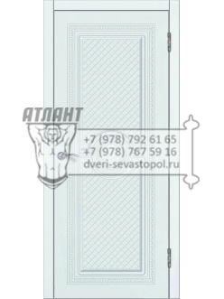 Доступные двери модель Патрисия-4 ПГ  ПВХ (шагрень белая)