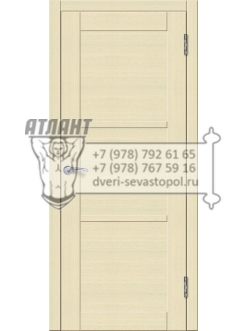 Доступные двери модель Токио 3 ПГ ПВХ (кедр бежевый) белый триплекс