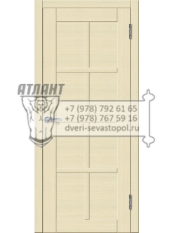 Доступные двери модель Токио 5 ПГ ПВХ (кедр бежевый) белый триплекс