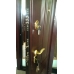 Дверь Металлическая "Панель-панель" цвет махагон с наличником
