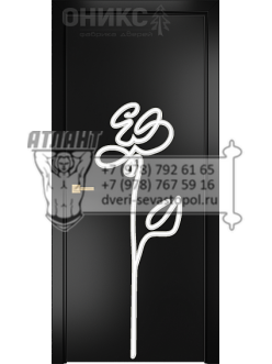 Межкомнатная дверь Lite Концепт 16 эмаль черная+белая двухцветная