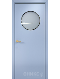 Межкомнатная дверь Сфера шпон Эмаль голубая МДФ