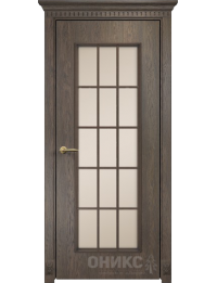 Межкомнатная дверь Classic Турин ПО шпон Дуб античный решетка резная английская