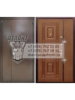 Дверь Металлическая "ЛЕДА 1200*2050 ПДК орех" входные двери в дом